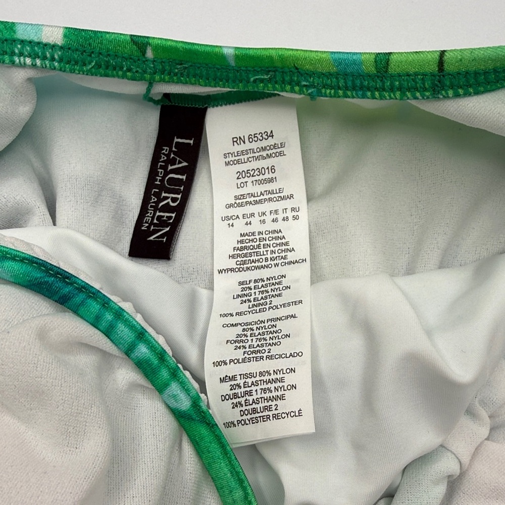 LAUREN RALPH LAUREN Cartago Palms Ring Over The Shoulder One-Piece Swimsuit - Picture 11 of 11